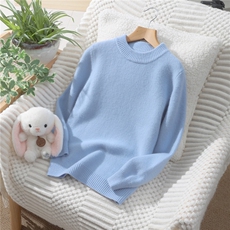 儿童男女同款时尚百搭通勤休闲长袖双股加厚羊毛衫，童装儿童羊毛衫，蒙王妃