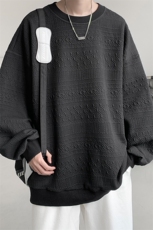8XL-M特大码港风太空棉圆领打底衫上衣男士青年套头卫衣WY05P40，男装卫衣，电商D206-1
