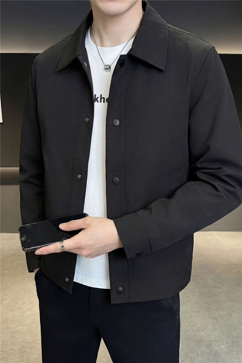 轻熟风男士春款纯色2026秋季长袖夹克店主风JK0817-P115,男装夹克,电商A236
