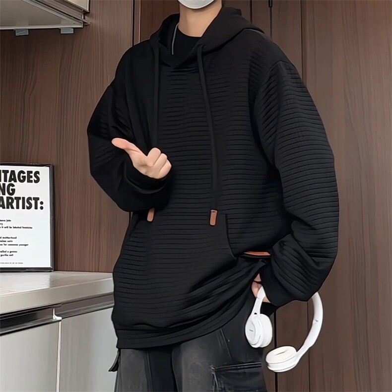 WY209/P60春装新款连帽卫衣男美式潮宽松运动大码ins潮流复古外套,男装卫衣,电商基地A050