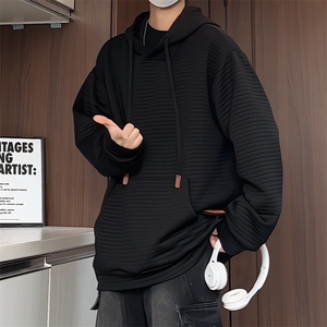 WY209/P60春装新款连帽卫衣男美式潮宽松运动大码ins潮流复古外套
