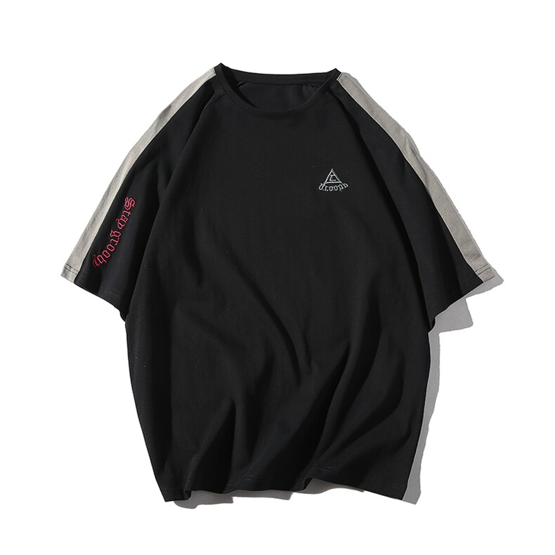 2021新款夏季短袖t恤男士打底衫韩版拼色中袖上衣服潮DS350TP25,男装T恤,电商A102