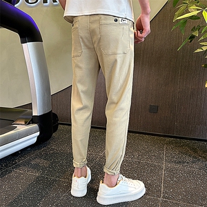 社会小伙秋季新款休闲裤 男士修身小脚长裤男生裤子潮901K314p48图片