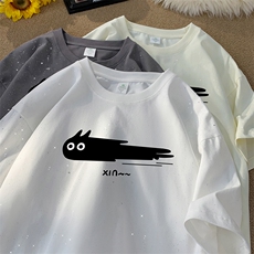 量大优供抖音视频支持得物配合二开美式满天星亮片短袖T恤MTX565，男装T恤，电商A486