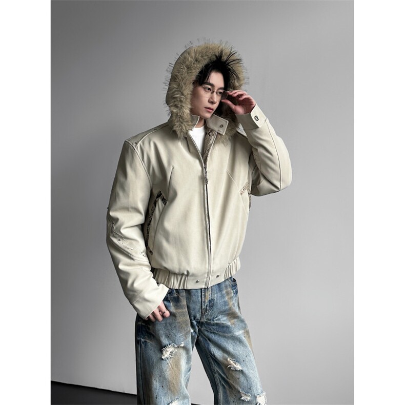 已安排赤焰重磅刺绣pu加厚保暖座山雕外套棉服夹克冬mj1115-p198,男装夹克,电商B288