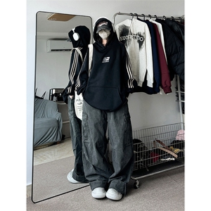 抖音得物供货 提供视频 秋冬重磅美式宽松织带连帽卫衣0606图片