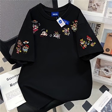 短袖t恤女夏季可爱学院风宽松蜡笔小新卡通印花上衣潮GA527P19，男装T恤，星座1013-5