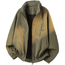 JK009立体白底春季工装美式游骑兵夹克聚酯纤维(M-5XL)TP55，男装夹克，电商A088