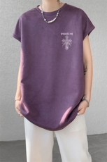 无袖背心男夏季新款港风宽松鹿皮绒圆领套头大码坎肩T9955-P25，男装背心/马甲，星座214-3