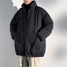 现货冬季美式休闲加厚雪山外套夹克立领纯色三防户外工装棉服，男装夹克，电商A486