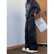 xz905-2-Z045#P65-（控98）美式高街宽松阔腿牛仔裤，男装牛仔裤，星座905