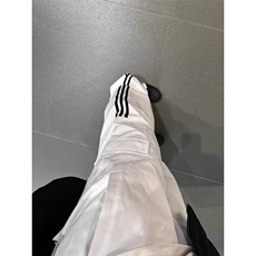 cleanfit美式复古条纹拼接白色伞兵工装裤子男，男装工装外套，星座1007（原301D）