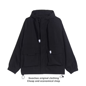 冲锋衣外套男春秋新款潮牌连帽工装夹克男登山防风衣服WT10P67