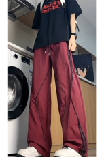 美式机能冲锋裤男夏季潮牌冰丝速干条纹宽松阔腿户外工装伞兵裤子，男装休闲裤，电商B312