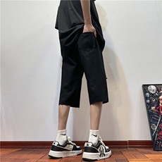D2053-p45-控68现货风宽松cleanfit牛仔裤七分裤黑暗，男装牛仔裤，星座116