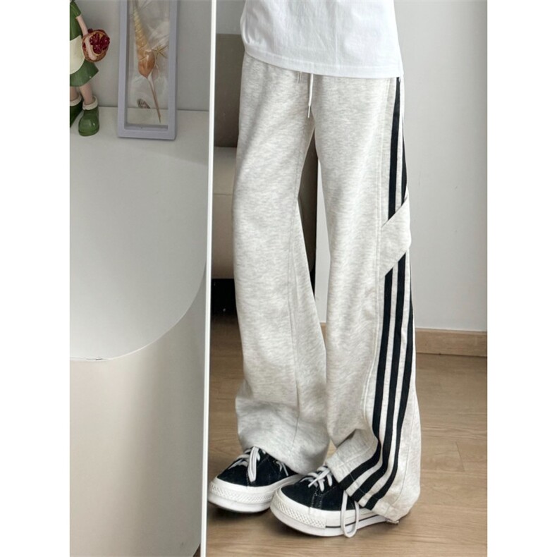 【有货】cleanfit灰色三条杠卫裤男春秋美式vibe裤子K77HH-特P45,男装休闲裤,星座1007（原301D）