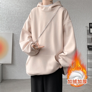 8XL-M连帽卫衣硬挺连帽卫衣男美式复古重磅帽衫加绒外套WY9105P68图片