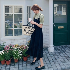 【新品】25夏季新款假两件新中式连衣裙2C112-3103-P135-K188，女装连衣裙，2C112