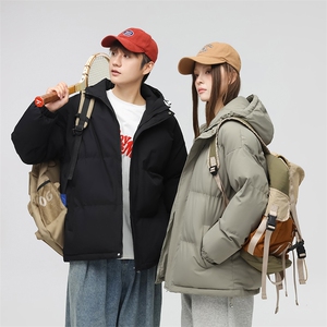 现货 抖音得物可供视频 三防加厚羽绒连帽棉衣外套情侣棉服WM1277图片