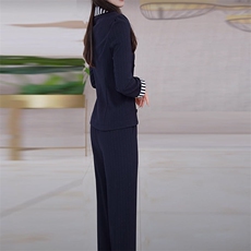 轻奢小众百搭丽丝精纺简约两件套2025秋季新品贵夫人清新显瘦套装，女装套装/套裙，超越