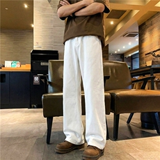 TP28微喇牛仔裤男款美式高街vibe裤子宽松显身形长裤潮流合身微喇，男装牛仔裤，星座302A-2