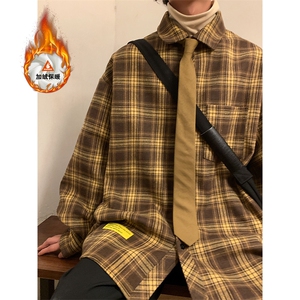 冬季格子衬衫休闲内搭衬衣高级感外套男C2158-特P28/CJ9738-特P40图片