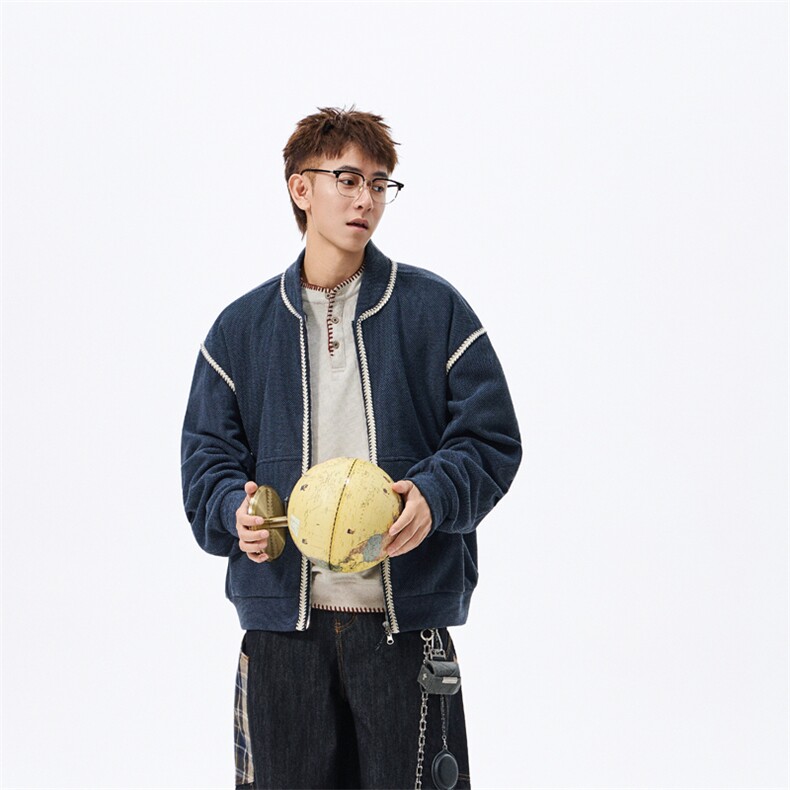 25新款港风时尚阳离子双色蜂巢个性宽松大码卫衣WY715-P6599,男装卫衣,电商B306