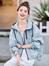 2025年春季新款休闲连帽短款外套女，女装短外套，沁沁公主