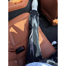 美式高街渐变扎染牛仔裤男款潮牌裤子水洗直筒微喇弯刀裤，男装牛仔裤，四季星座505
