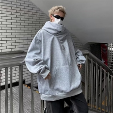 高领卫衣秋冬男重磅连帽外套小众美式复古高街套头Y868-P48绒55，男装卫衣，星座1008