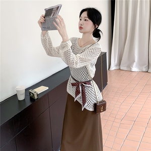 时尚套装女2025秋季新款女装吊带裙两件套图片