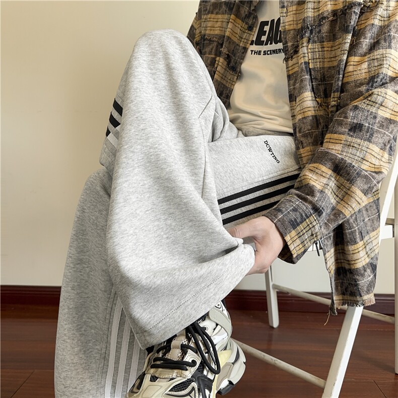 2025春季新款美式运动字母刺绣宽松休闲卫裤B315-K905-特p40控78，男装休闲裤，电商B315