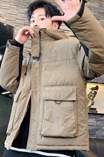 【】A003-HY8003-P135秋冬新款多口袋时尚连帽棉衣家乐1，男装棉衣，电商A003