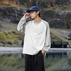 311B-1-35016-P50控90潮牌日系户外套头卫衣无缝拼接宽松休闲百搭，女装短外套，星座311B-1