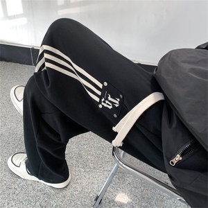 KZ17-P50  控68   M-5XL  条纹直筒休闲裤图片