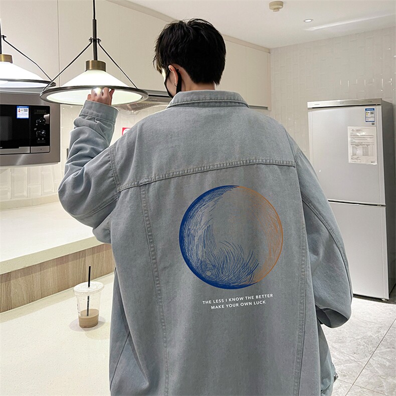 牛仔夹克男大码牛仔外套男茄克 NJ77330-P60加绒款-P75图片