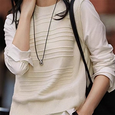 2025百搭简约横杠马甲，女装针织衫/毛衣，唯若美羊绒