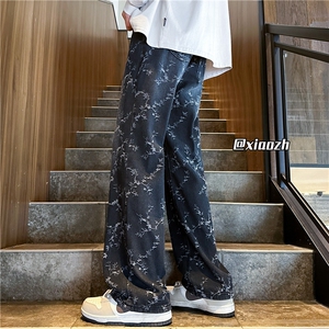 XZ616 秋季新款重磅水洗黄泥提花休闲牛仔长裤 TY1083 特P40控78图片