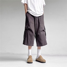 夏款男短裤工装大口袋直筒休闲短裤D1210P45，男装牛仔裤，星座1013-1