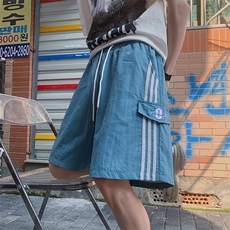 五分裤男潮休闲裤口袋原宿新款时尚潮牌宽松型青春，男装休闲裤，星座716-2