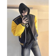 流行气质新款慵懒百搭时尚龙凤尼拼皮毛巾绣外套简约JHT225，女装短外套，星座1116A（原606A-3）