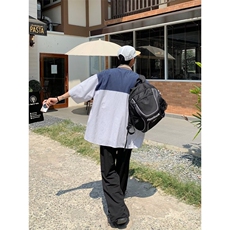 夏季新款衬衫潮流慵懒男方领衬衫MC29P34，男装衬衫，星座1116-2