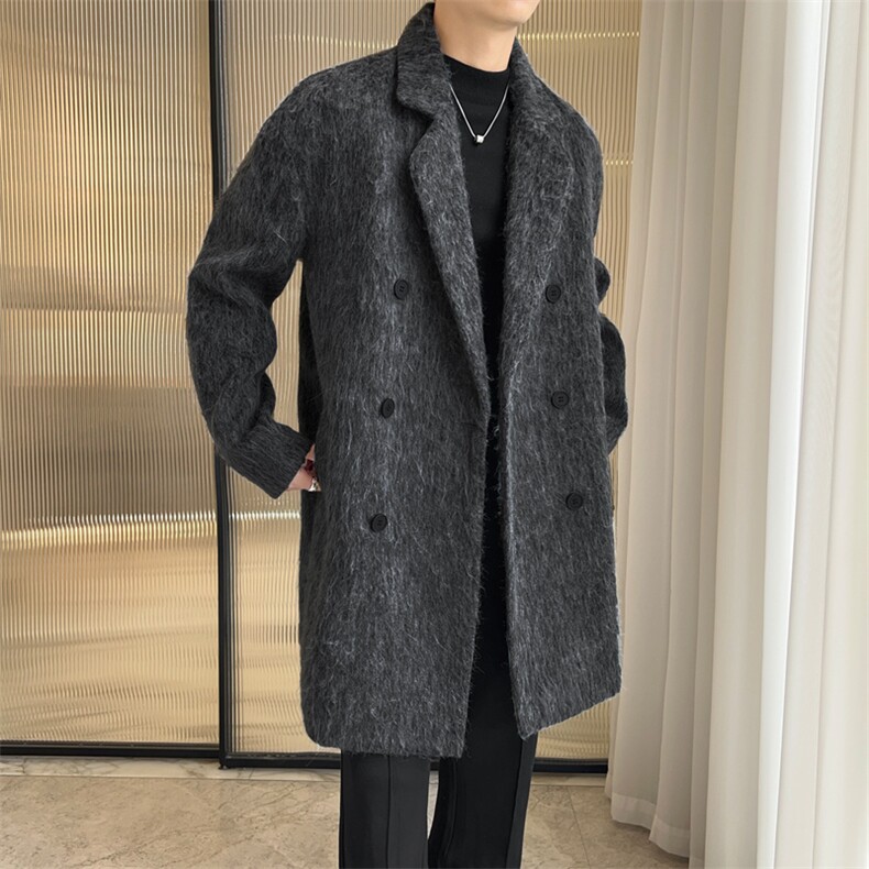 现货毛呢大衣双排扣羊毛呢子风衣长款西装外套男JK02566-P115,男装西服套装,星座308B-2