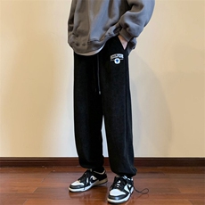 秋冬高克重欧棉绒抽绳休闲裤长裤地板景M~5XLXZ604-KG48-P55控68，男装休闲裤，星座604