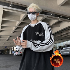 黑色拼花灰袖（加绒）