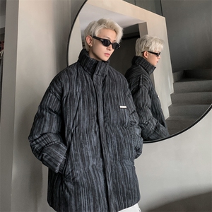 W8211 P125 控168 灯芯绒扎染宽松休闲棉衣棉服图片