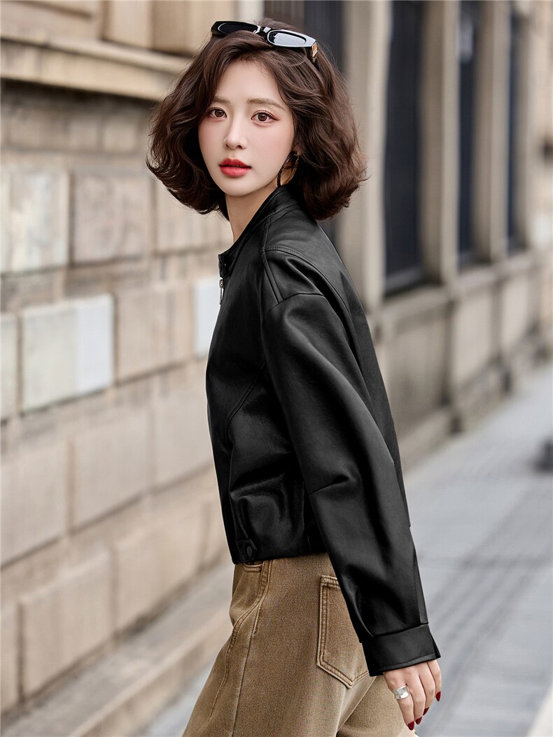2026年春季新款现货休闲时尚皮衣外套品质女装,女装皮衣,臻衣坊