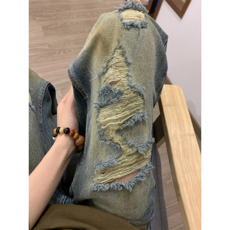 【有货】美式高街复古破洞牛仔裤男水洗做旧裤子NZ010LL-特P55图片