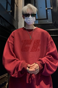 ！ 圆领卫衣男装港风长袖T恤男外套男WY262-特P23图片