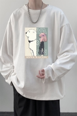 控48重磅230g纯棉长袖t恤男大码圆领卫衣打底衫TX3365-P28，男装T恤，电商A040